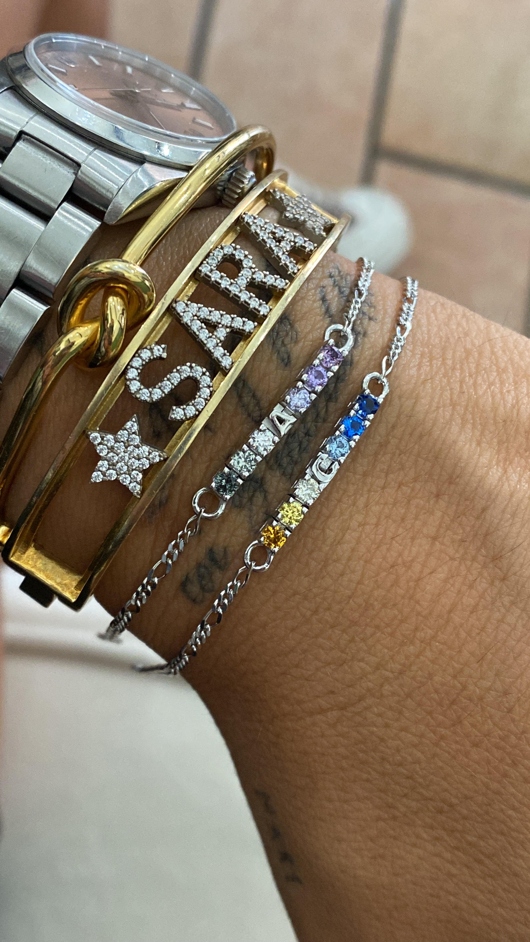 BRACCIALE LES PETITE REBELLE CON LETTERINA
