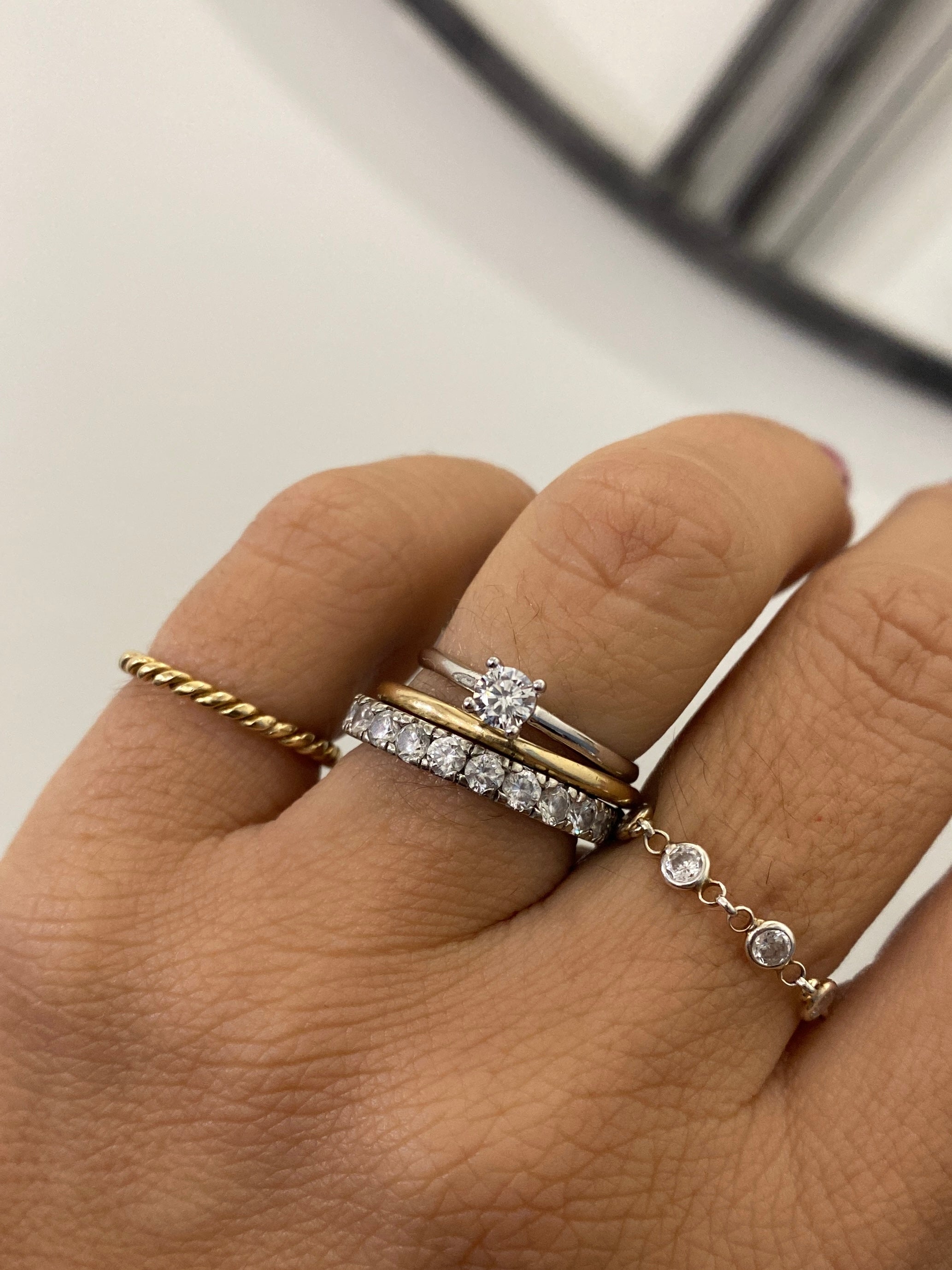 ANELLO SOLITARIO 3mm MOISSANITE