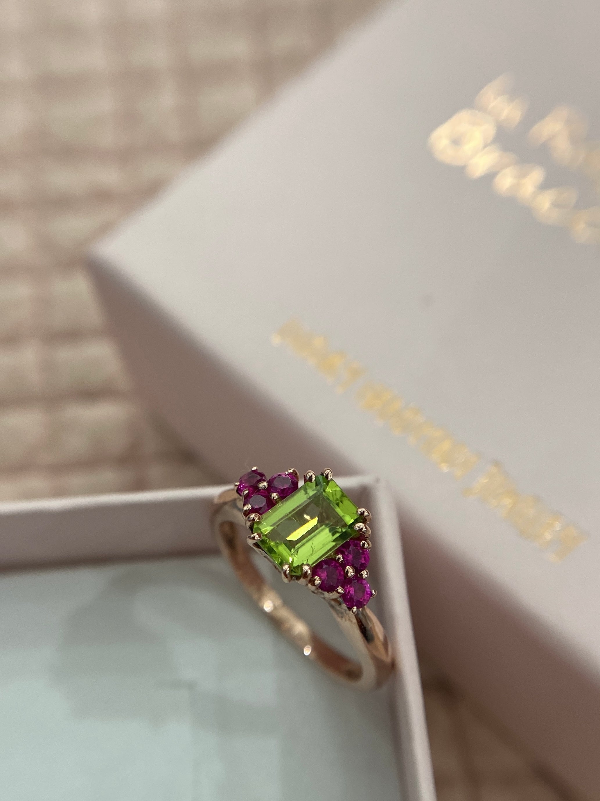 ANELLO PRINCESS PERIDOTO NATURALE MISURA 12