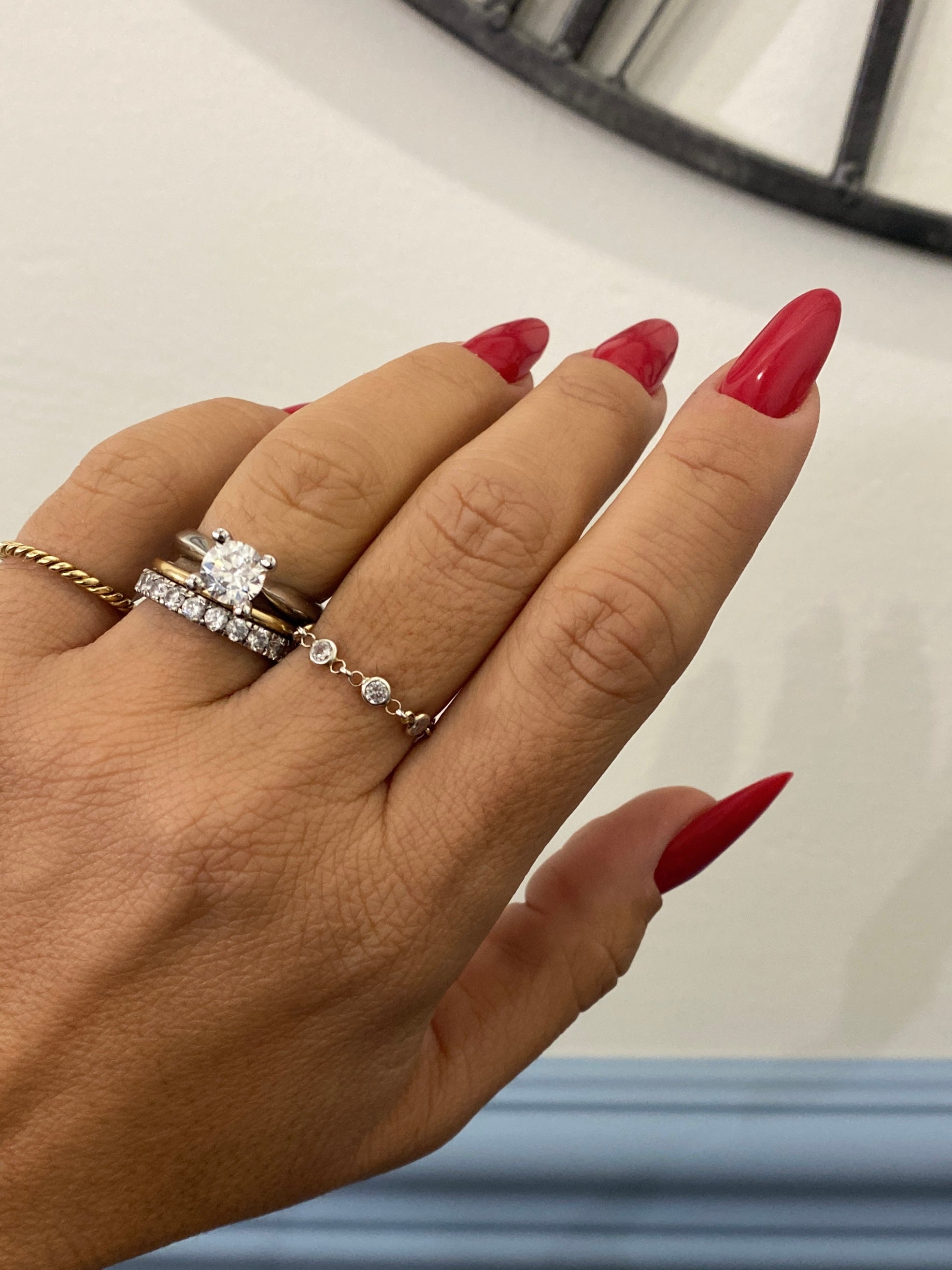 ANELLO SOLITARIO 6mm con MOISSANITE