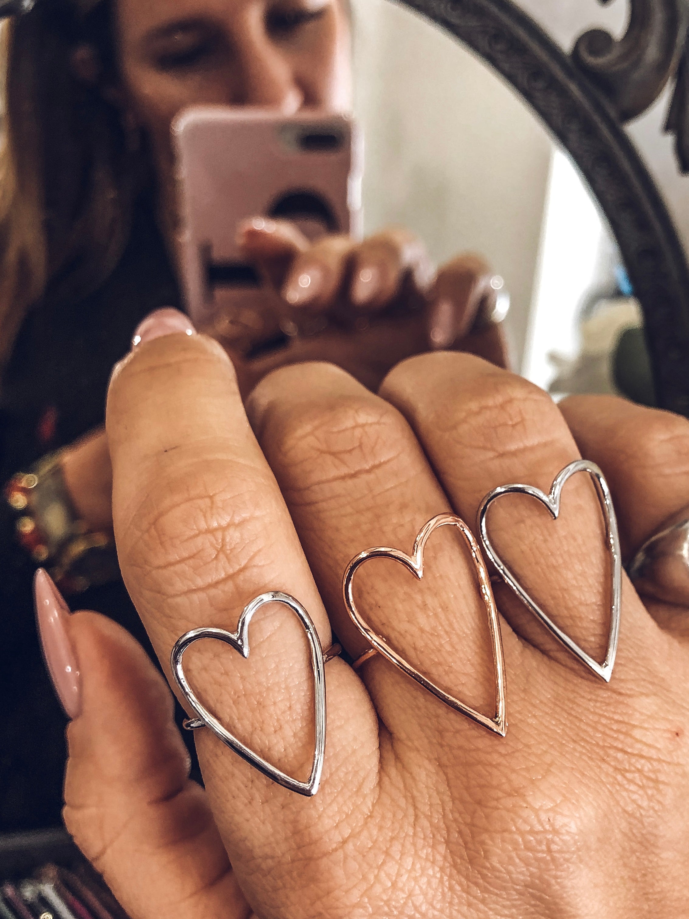 Anello Cuore Vuoto ALLUNGATO