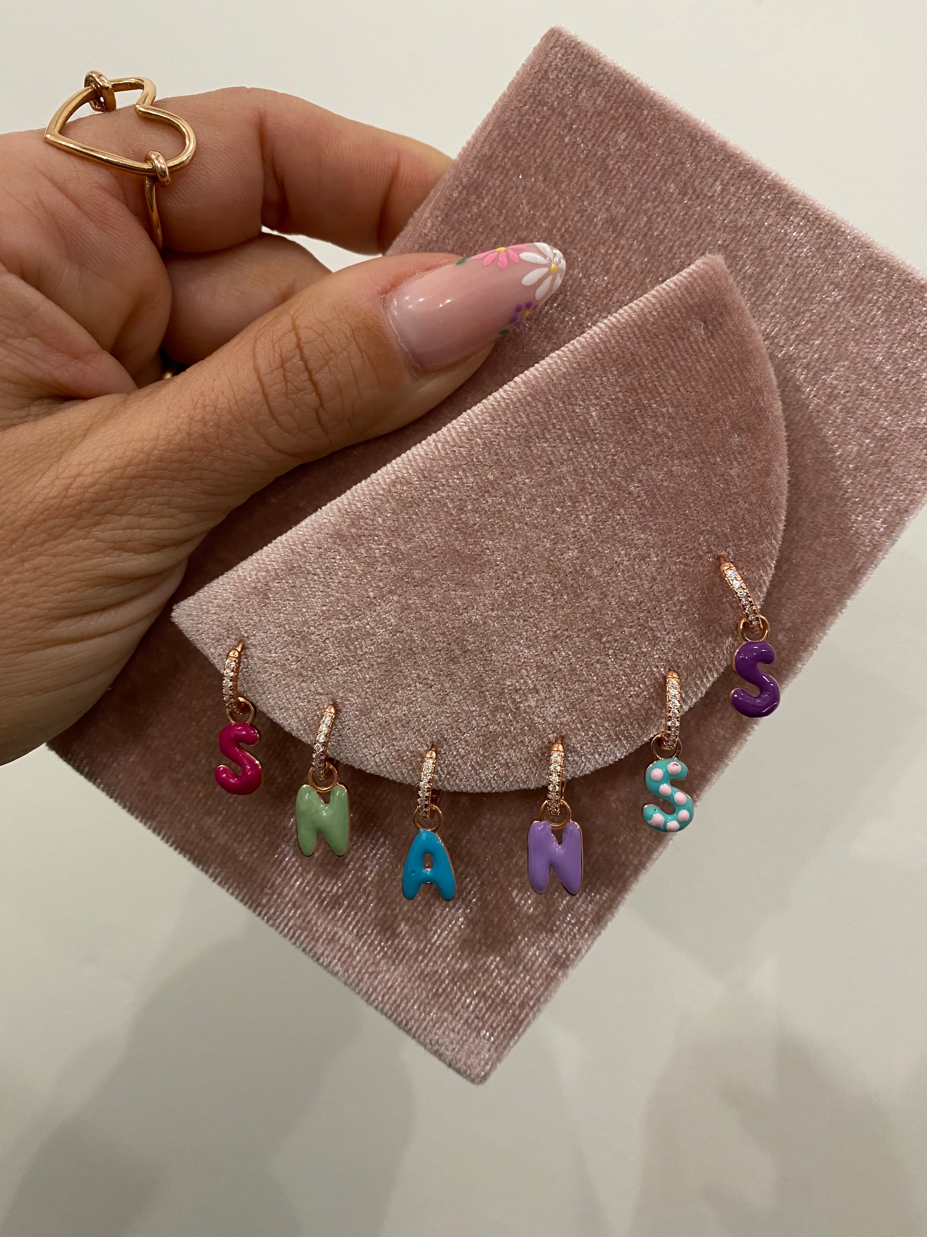 ORECCHINI BUBBLE LETTERS