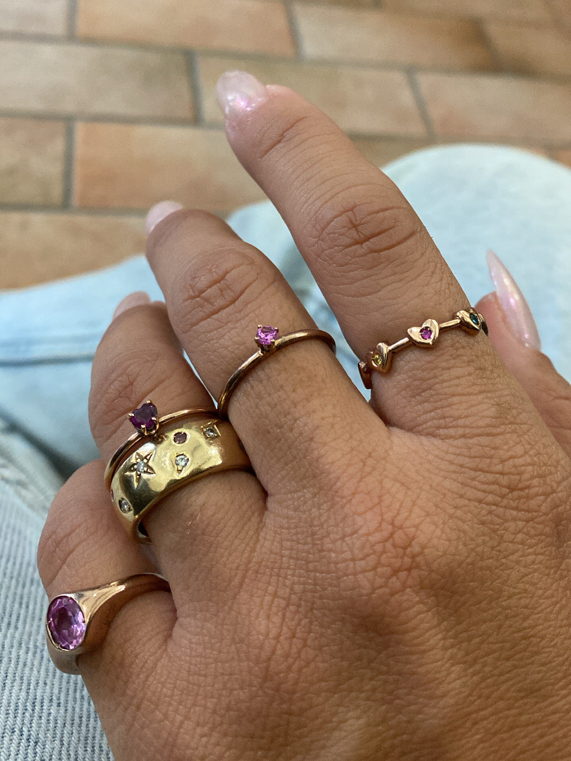 Anello Rosario Cuori