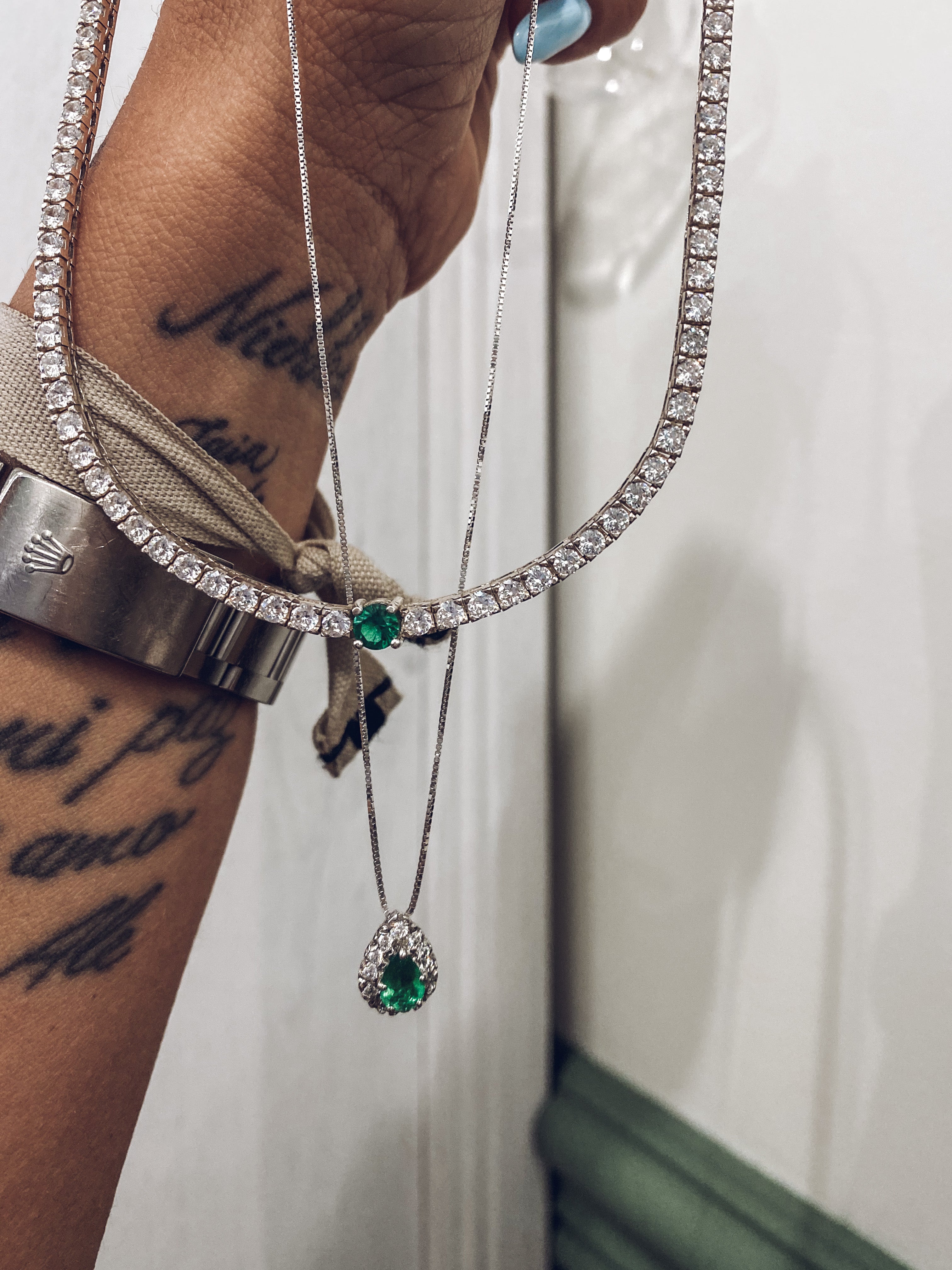 ELSEDES 1 Pezzo Moda E Sofisticato Collana Pendente In Pietre Preziose - Foto 3