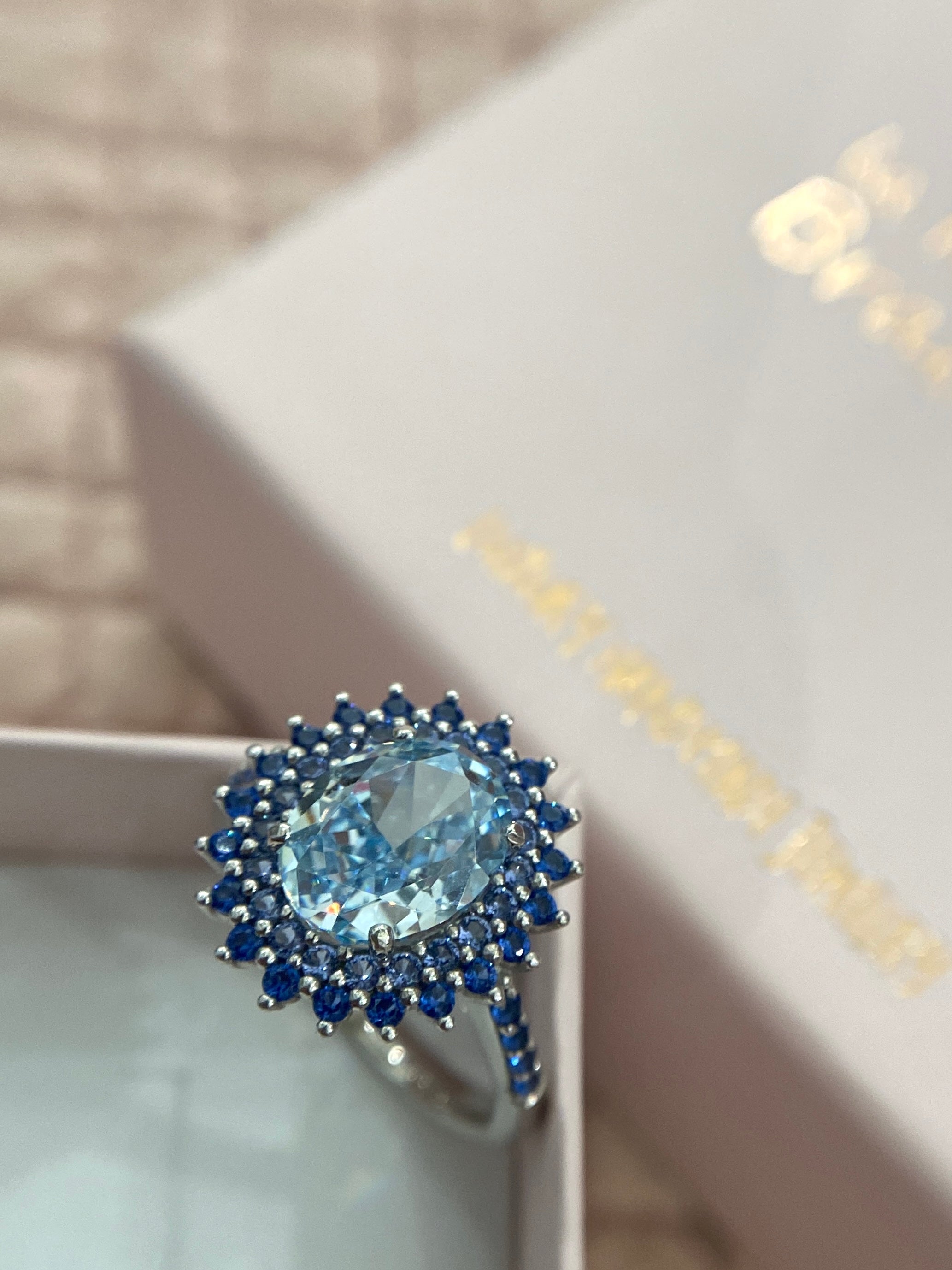 ANELLO BIG KATE COLORI DEL MARE MISURA 17