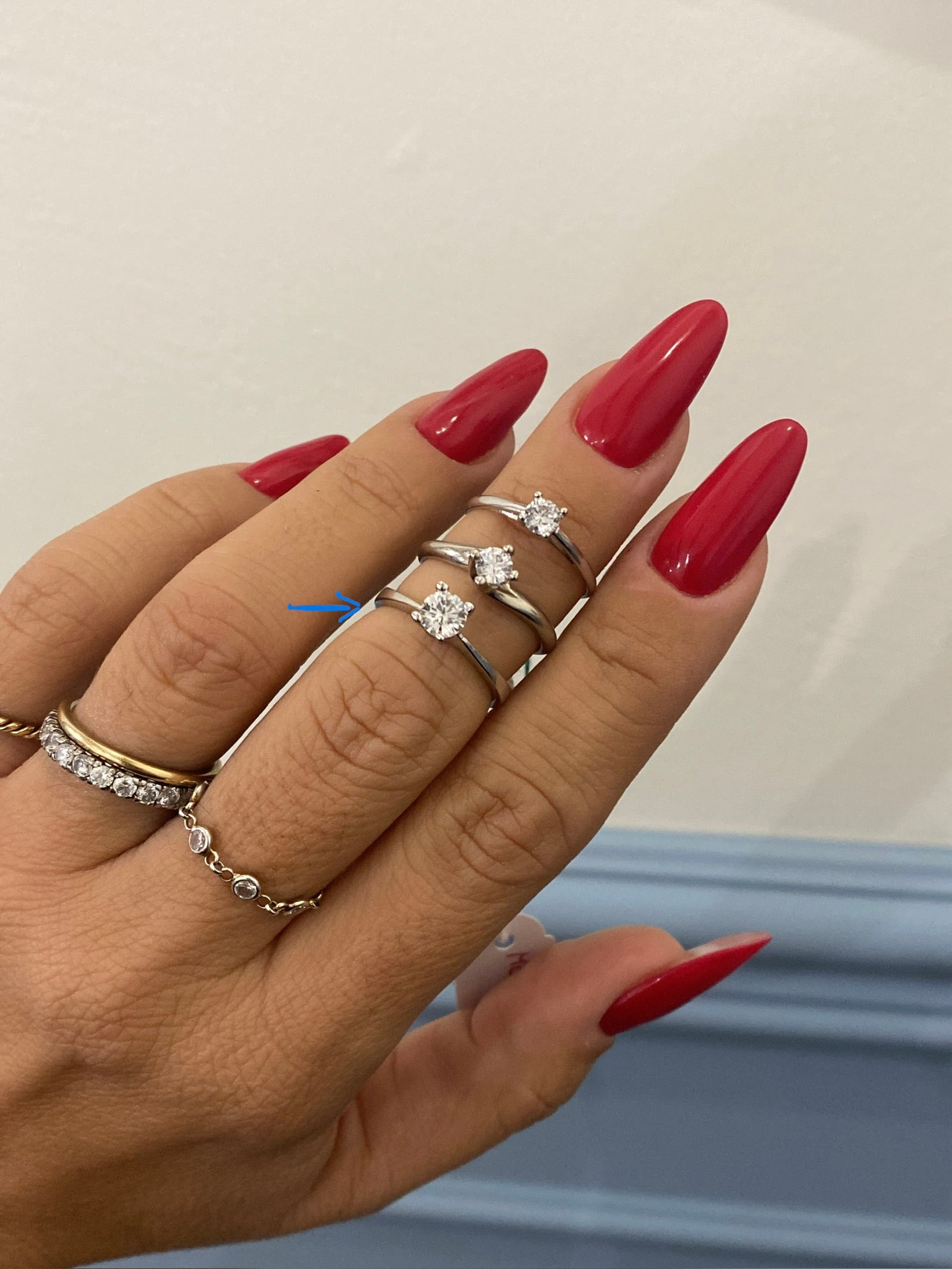 ANELLO SOLITARIO 5mm con MOISSANITE