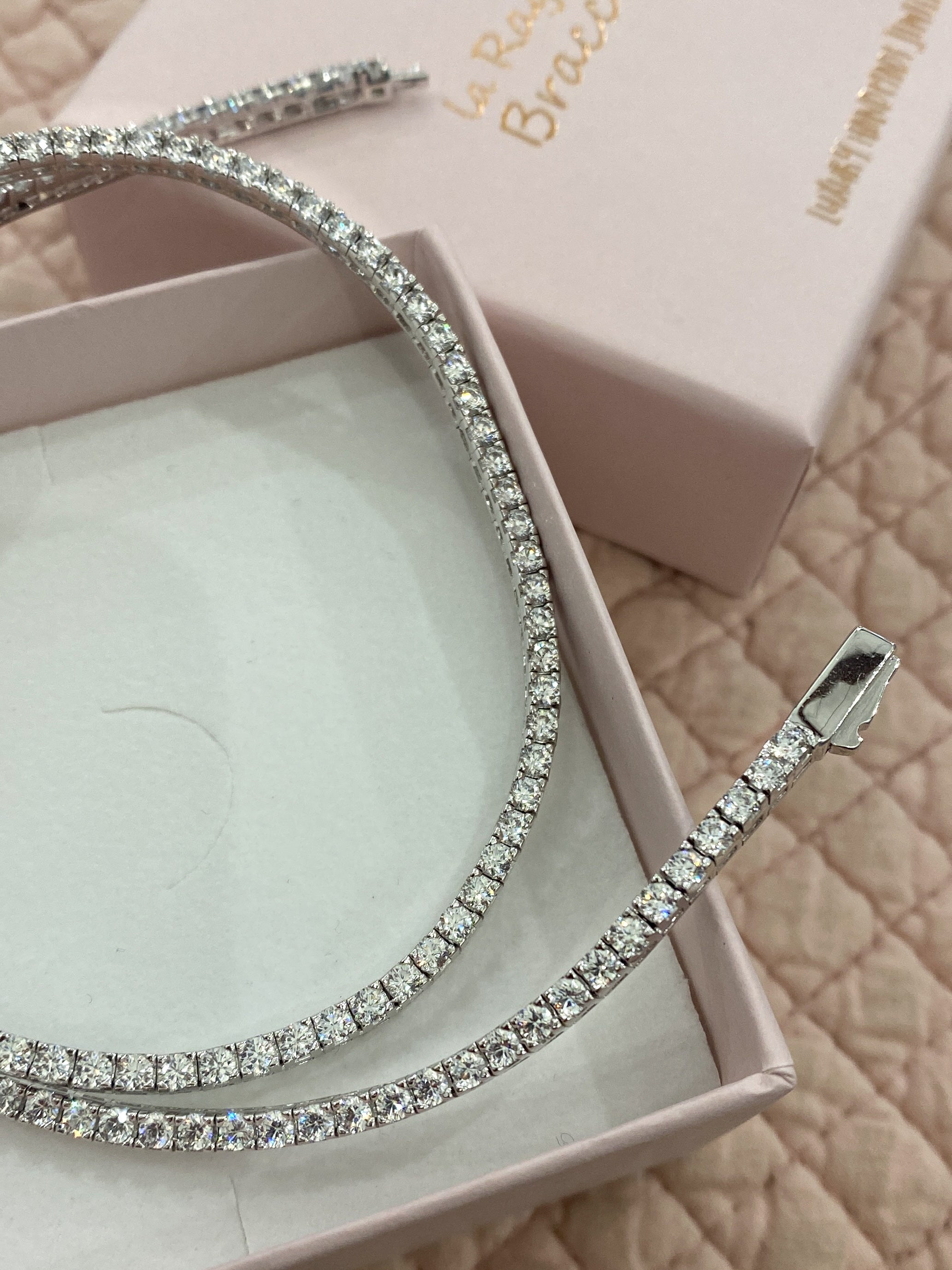 COLLANA TENNIS PIETRE BIANCHE MISURA 43cm