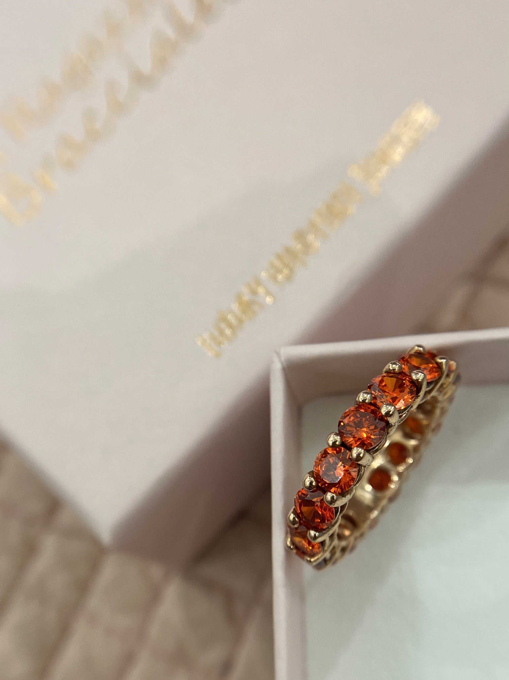 VERETTA 4mm MISURA 10 PIETRE MANDARIN ORANGE