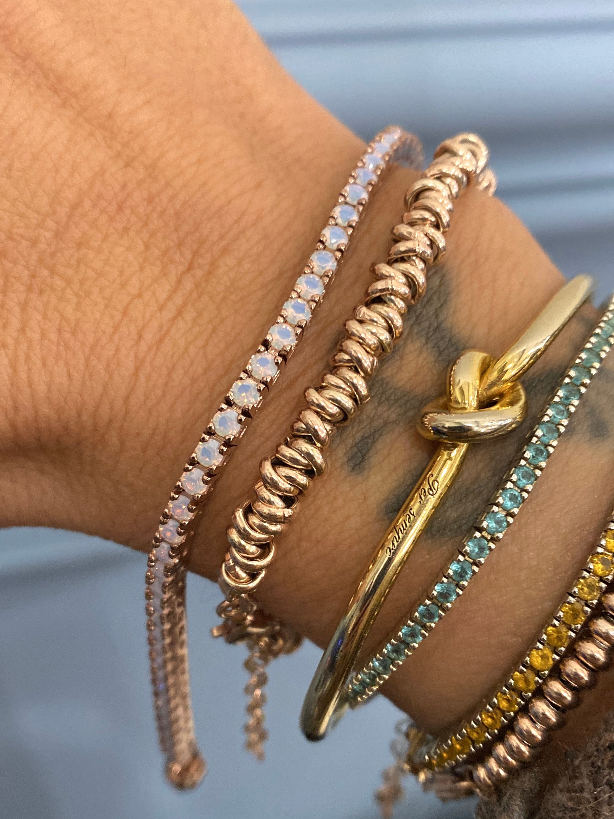 BRACCIALE TENNIS OPALESCENTE MISURA 16cm