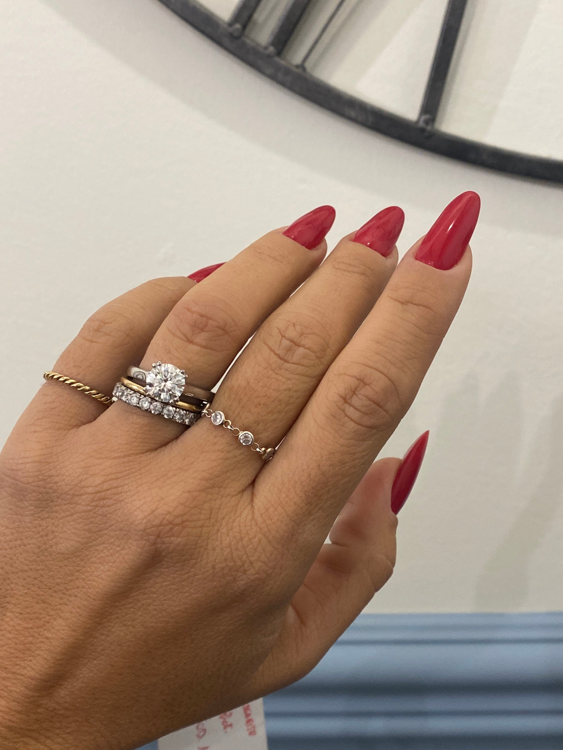 ANELLO SOLITARIO 8mm con MOISSANITE