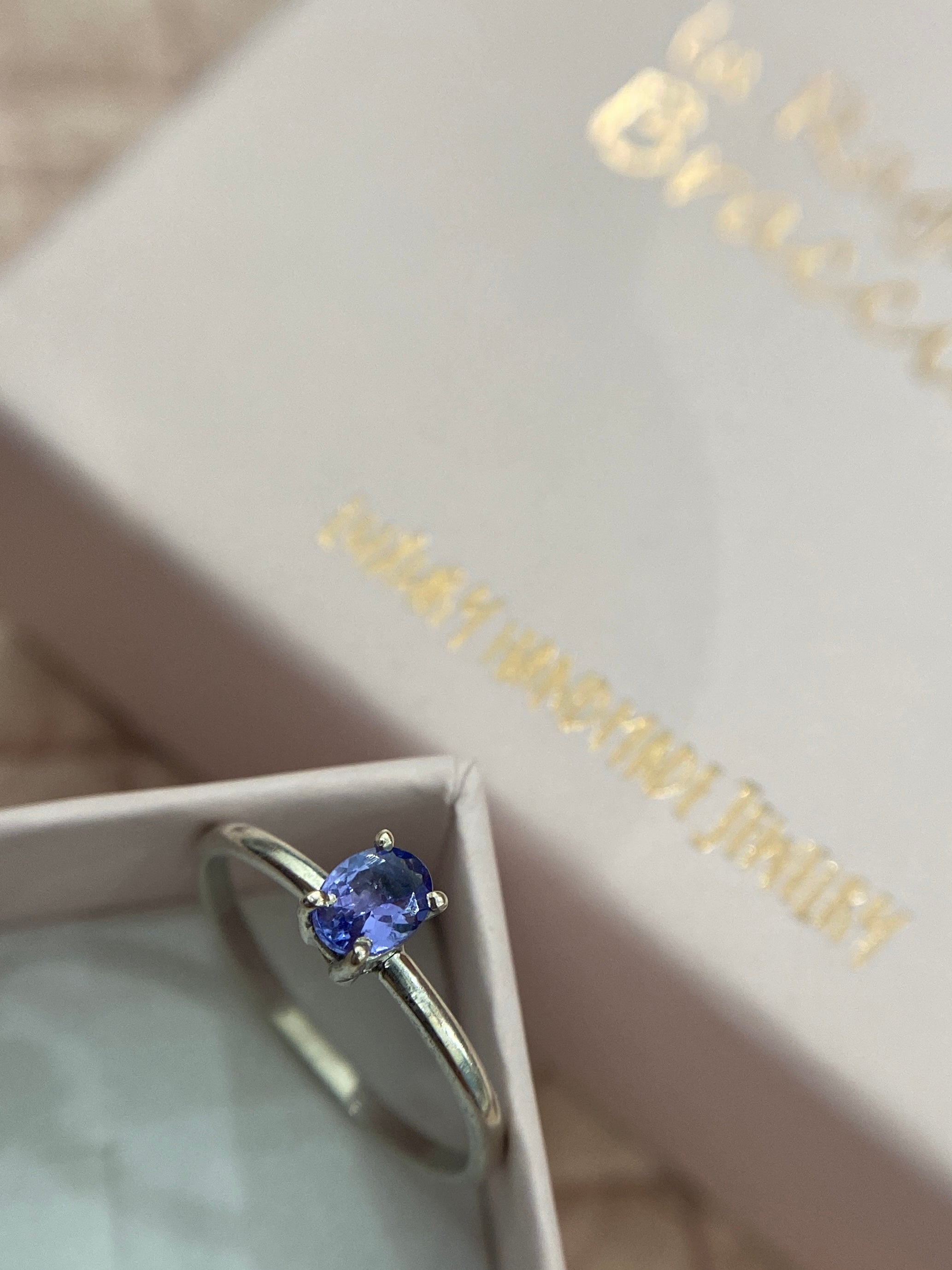 ANELLO NUDO TANZANITE NATURALE MISURA 15