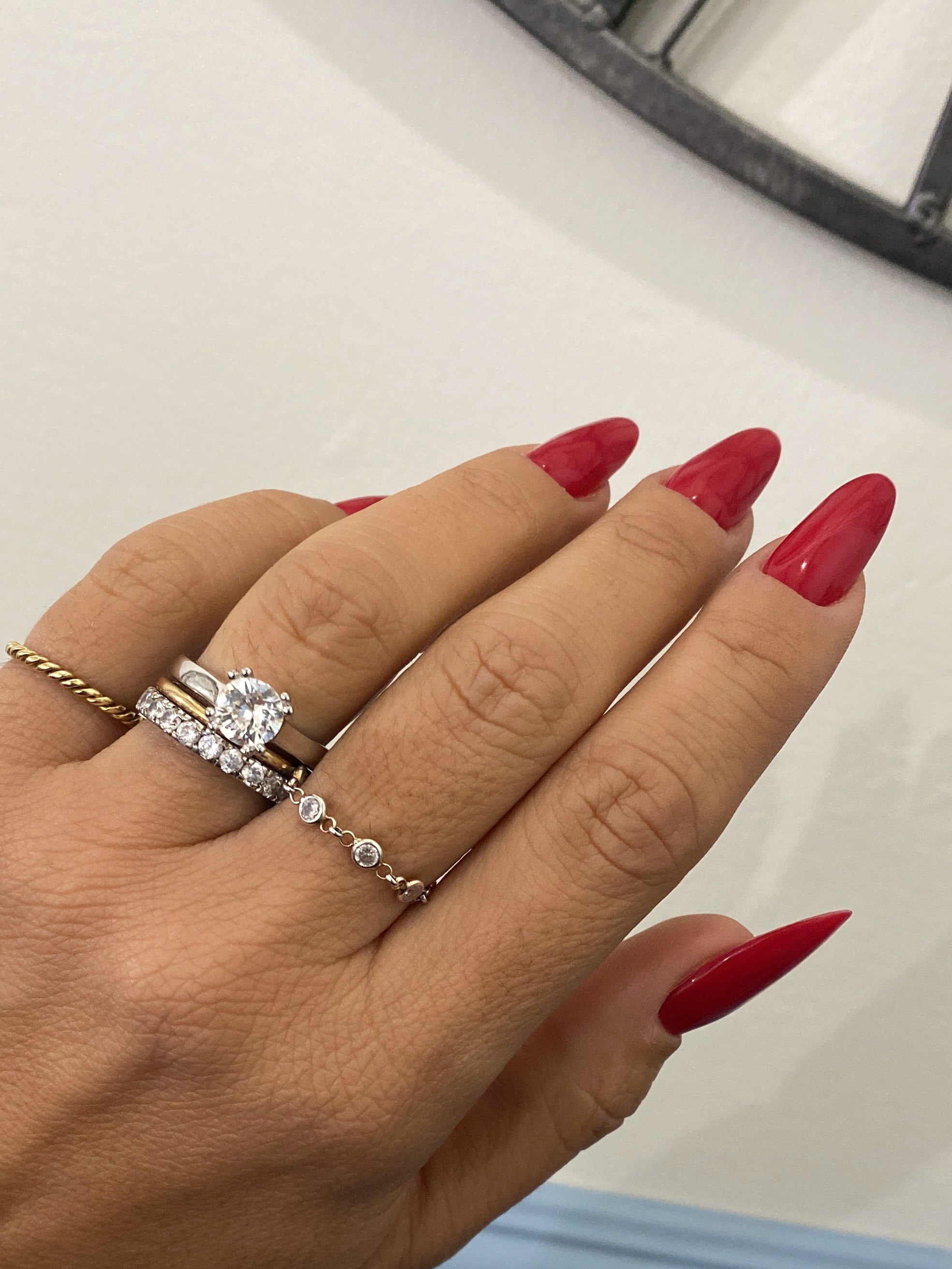 ANELLO SOLITARIO 7mm con MOISSANITE