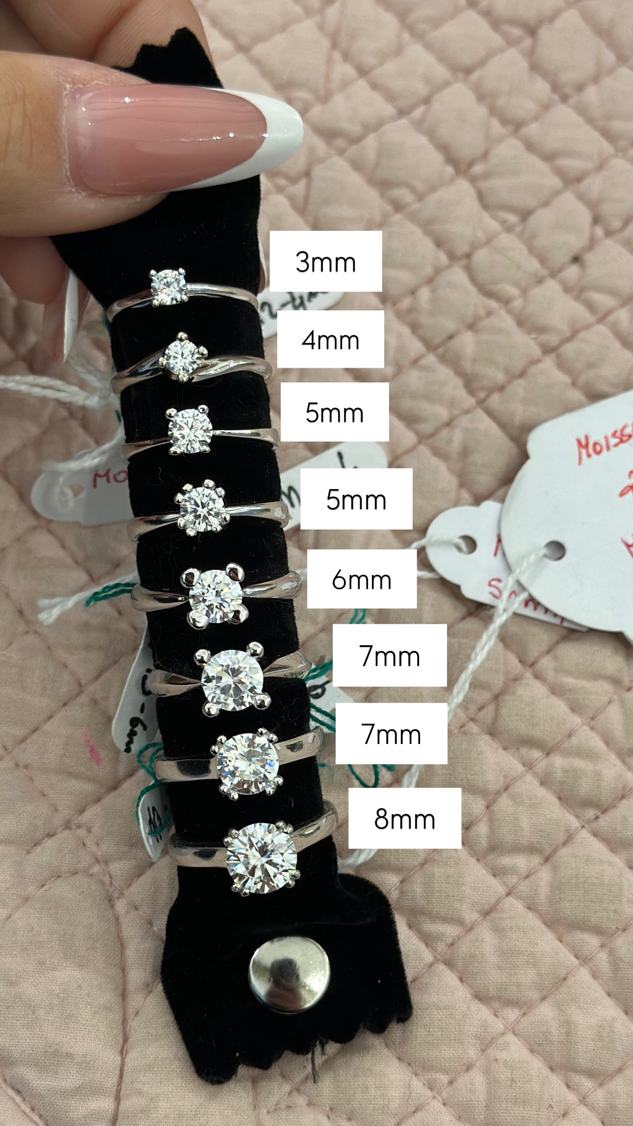 ANELLO SOLITARIO 5mm con MOISSANITE