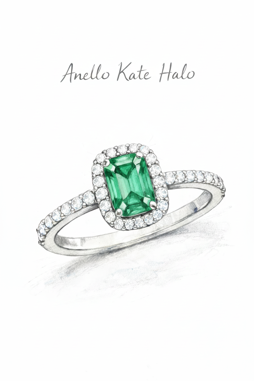 KATE HALO VERDE SMERALDO