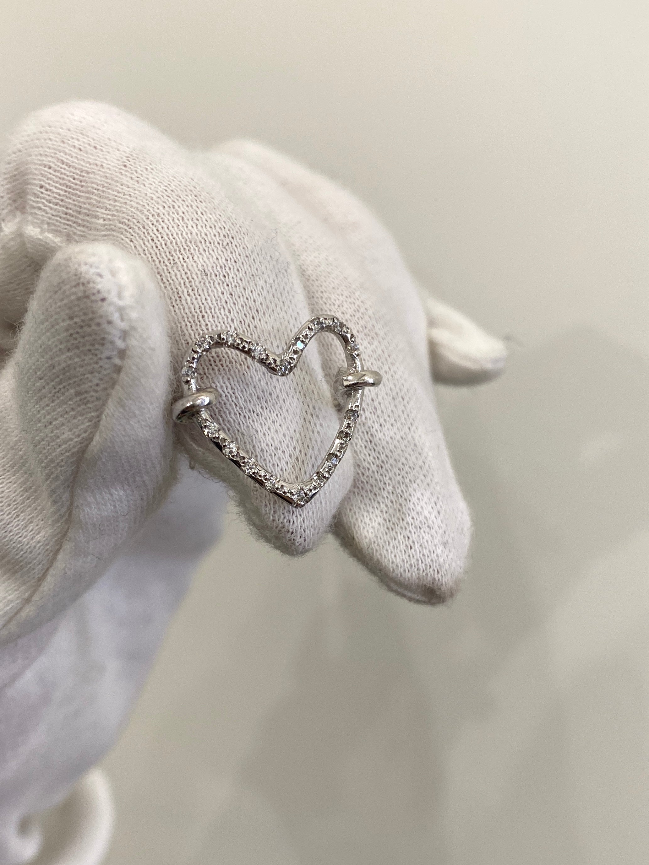 STRETCHED Empty Heart Ring