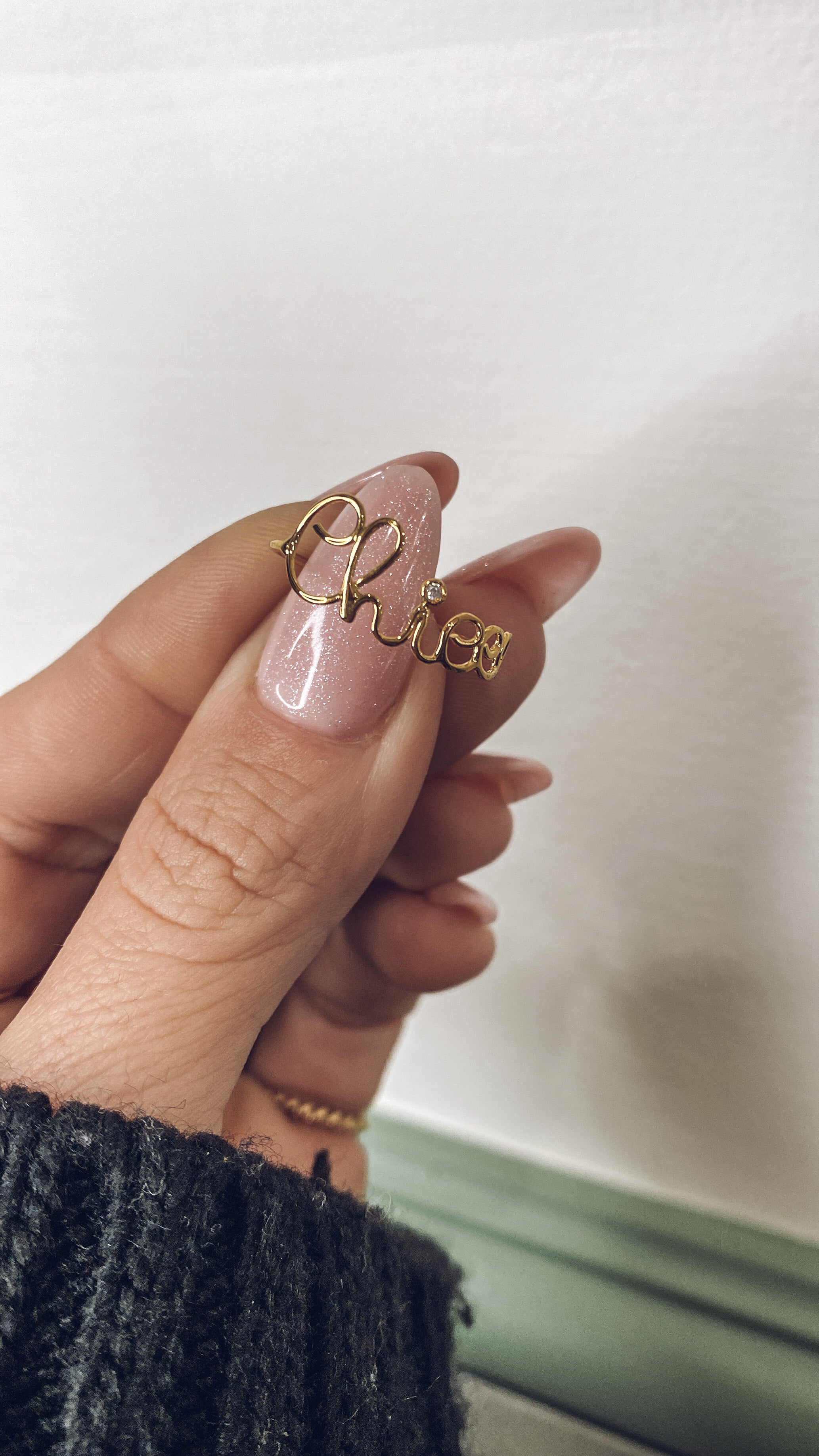 HAND-WRITING Name Ring